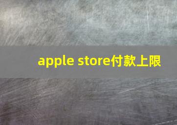 apple store付款上限